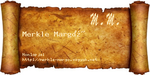 Merkle Margó névjegykártya